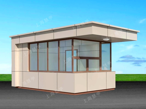 真石漆岗亭 岗亭立体感强