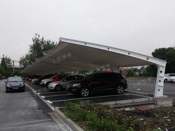 七字型膜结构车棚 商场小区停车