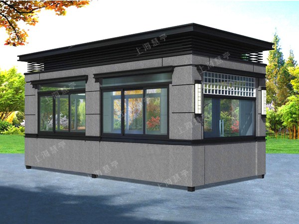 小区保安门卫房 户外真石漆岗亭