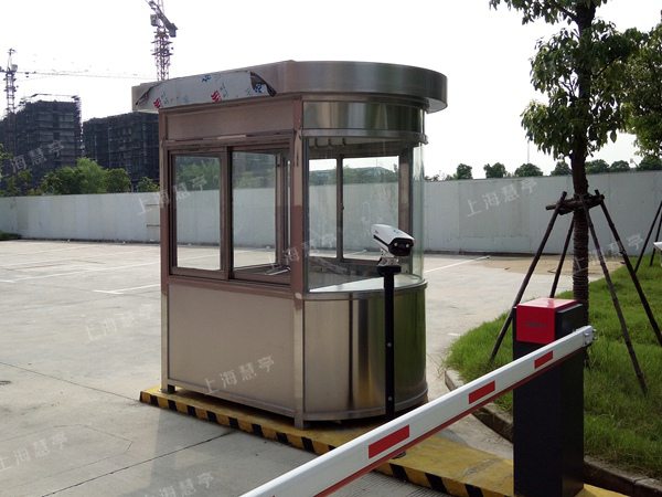圆弧玻璃不锈钢岗亭 停车场收费亭