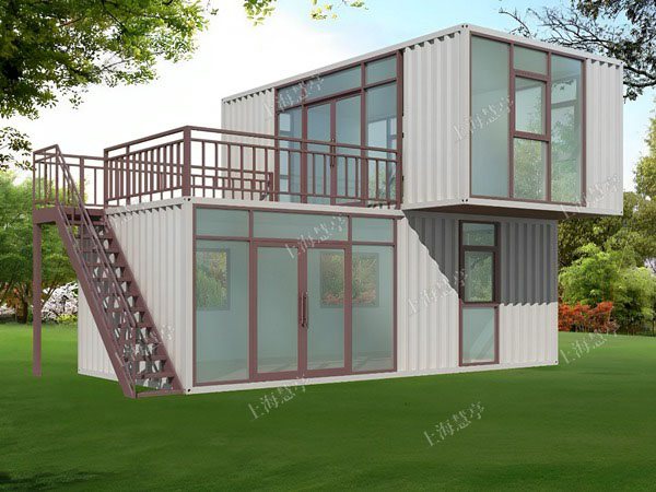 户外双层创意集装箱移动房设计