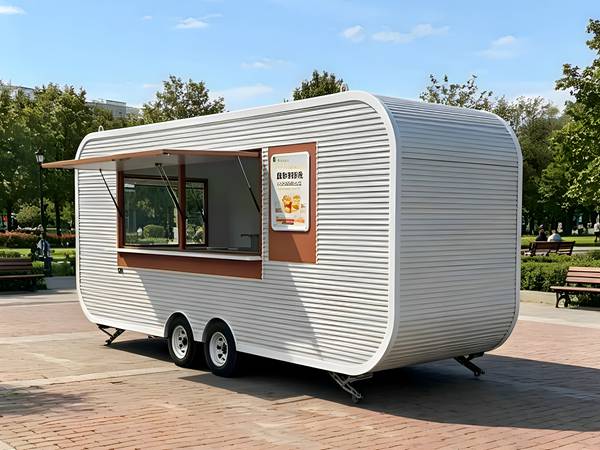 拖挂式餐车 移动商业美食售货车